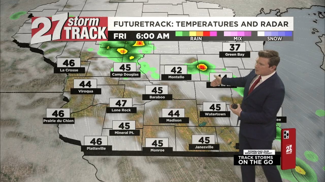 Morning showers, storms give way to highs in the 70s - YouTube