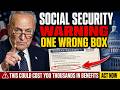 📌 ONE WRONG BOX ON YOUR TAX FORM IS TAXING 85% OF YOUR SOCIAL SECURITY — FIX IT NOW
