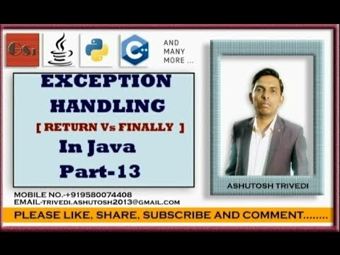 CORE JAVA:FINALLY BLOCK Vs RETURN  In Exception Handling Part-13