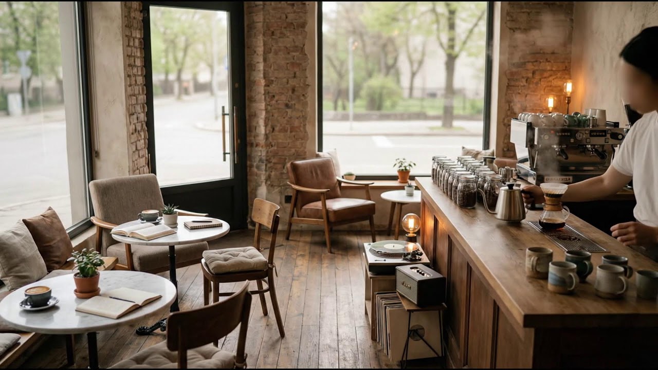 春の朝のチルタイム ☕🌷 居心地の良いカフェピアノ