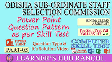 POWER POINT PART-05 [Question Pattern] Very Important For OSSSC & OSSC Computer Skill Test Aspirants