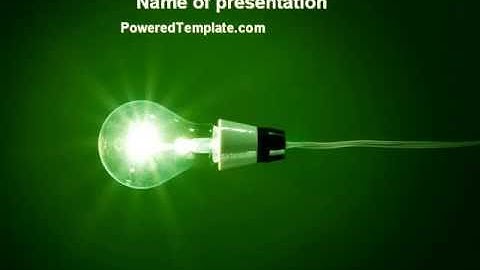Green Lamp PowerPoint Template by PoweredTemplate.com