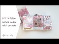 DIY TN folder | Trifold B6 planner folder with pockets | using Planners Anonymous Blossom kit