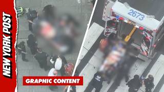 Disturbing Videos Show Times Square Stabbing Aftermath in NYC
