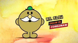 How to Draw Mr. Slow (Step-by-Step) l Coreldraw | Drawing