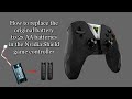 How to replace the original battery to AA batteries in the Nvidia Shield controller step by step.