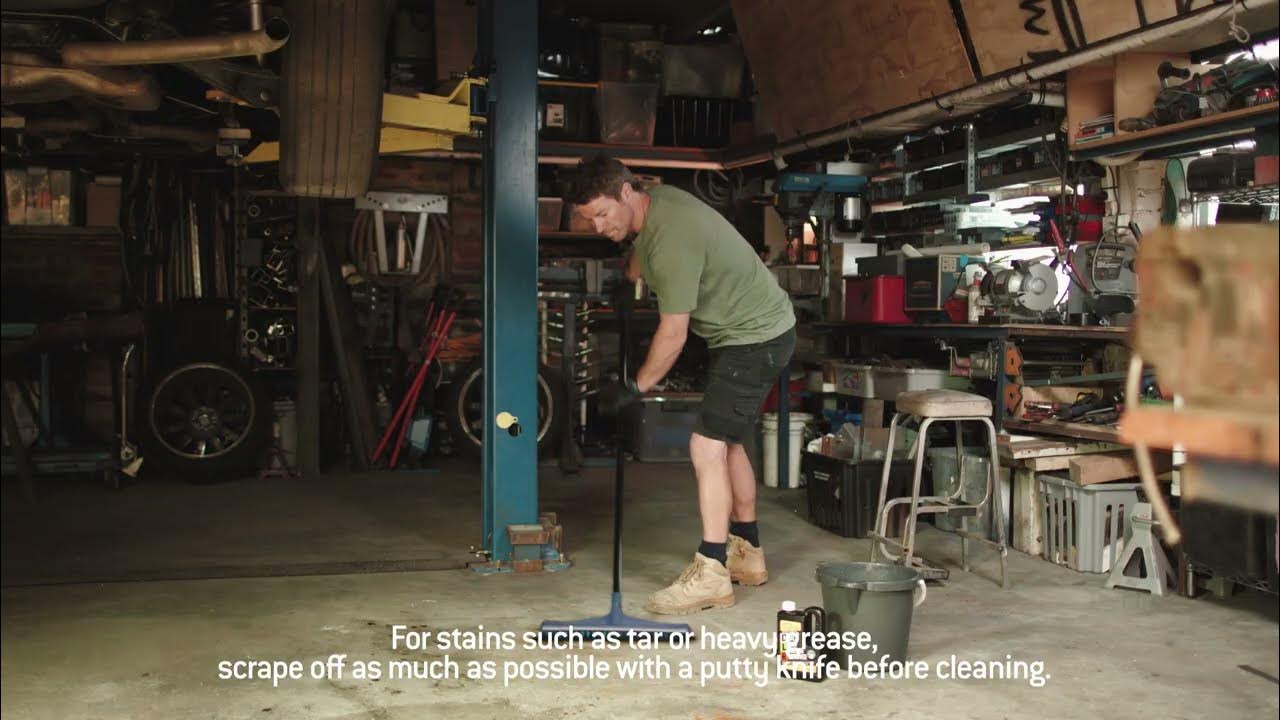 CLR How to Clean Oil & Grease stains from your Garage Floor with CLR
