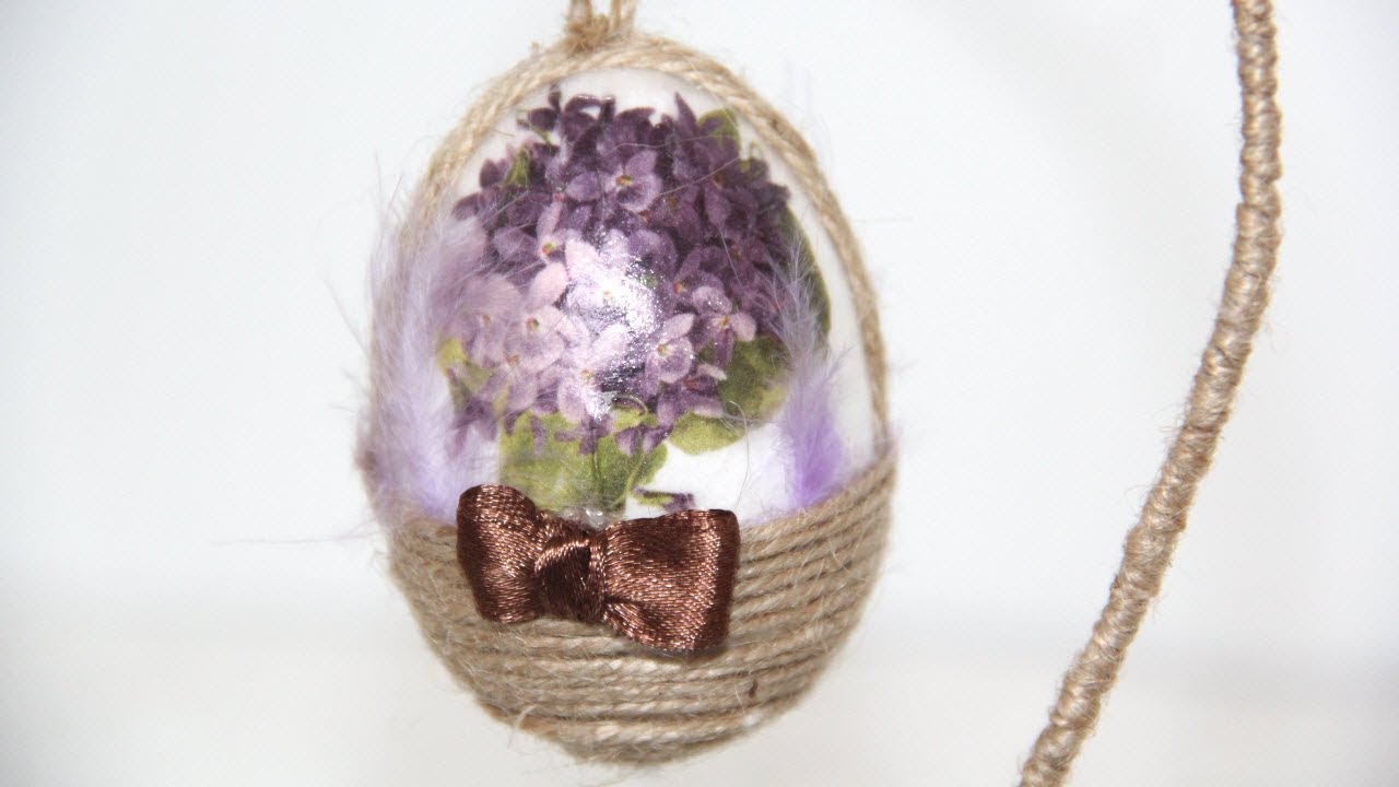 Kreatívne ruky - Návod na decoupage veľkonočné vajíčko / tutorial DIY decoupage easter egg