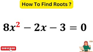 8x^2-2x-3=0 | Simplify The Quadratic Equation