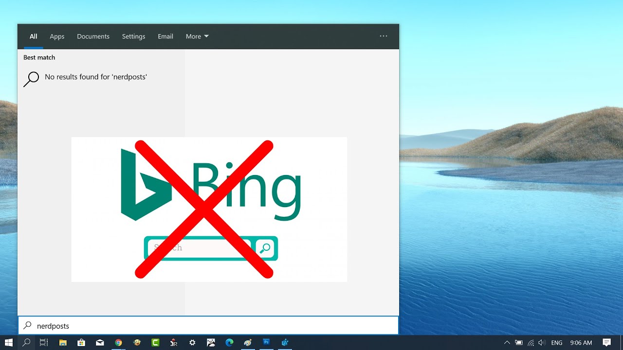 how to remove microsoft bing from windows 10