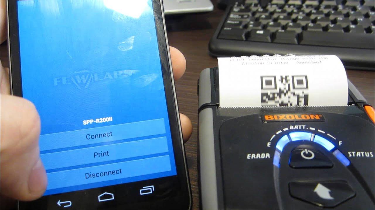 Android printing with a Bixolon thermal printer YouTube