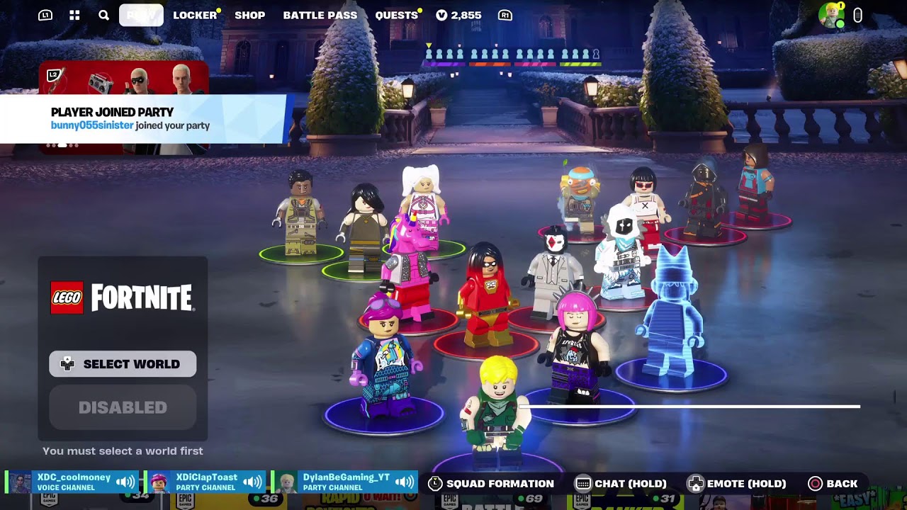 Fortnite live add to join lego lobby - YouTube