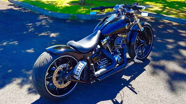 Harley Davidson FXSB Breakout Custom V&H Sound Shotgun Shocks (Brandon from Hawaii)