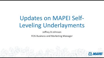 MAPEI Webinar – Updates on MAPEI’s Self-Leveling Underlayments
