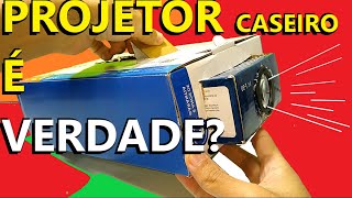 COMO FAZER PROJETOR CASEIRO - tela do celular na parede - Projetor feito com display aberto é falso?