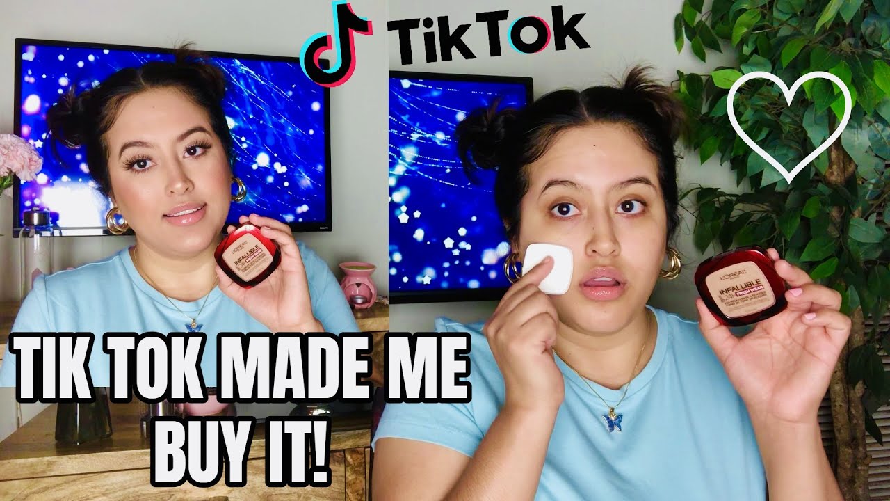 testing viral TIK TOK MAKEUP L'Oreal Infallible Freshwear Powder Foundation (140 GOLDEN BEIGE
