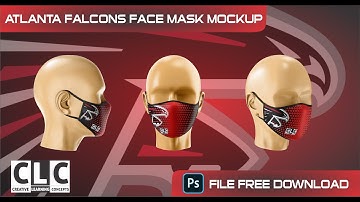 American Football Atlanta Falcons Face Mask Mockup | Photoshop Mockup Tutorial |