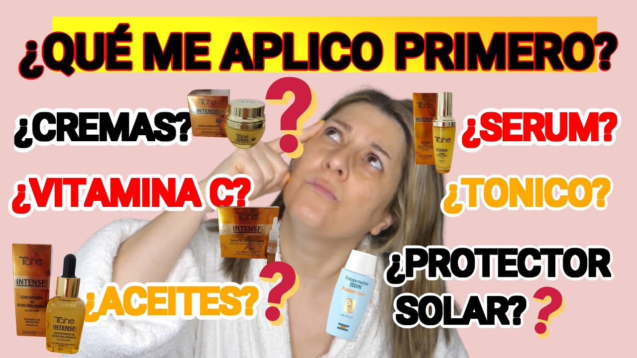 ¿QUÉ SE APLICA PRIMERO?🤔 PROTECTOR SOLAR// CREMA/ SERUM/ VITAMINA C??Mi rutina de mañana con TAHE.‼️