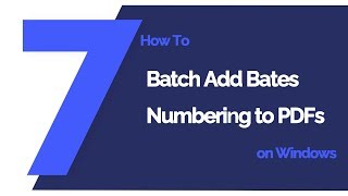 how to batch add bates numbering to pdfs on windows | pdfelement 7