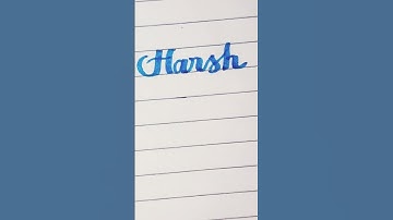 "Harsh" Name In Cursive Handwriting