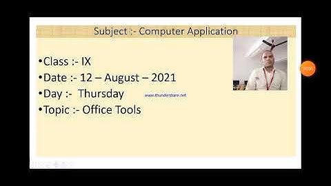Class IX Computer Application 12 08 2021 By Mr  Praveen Singh