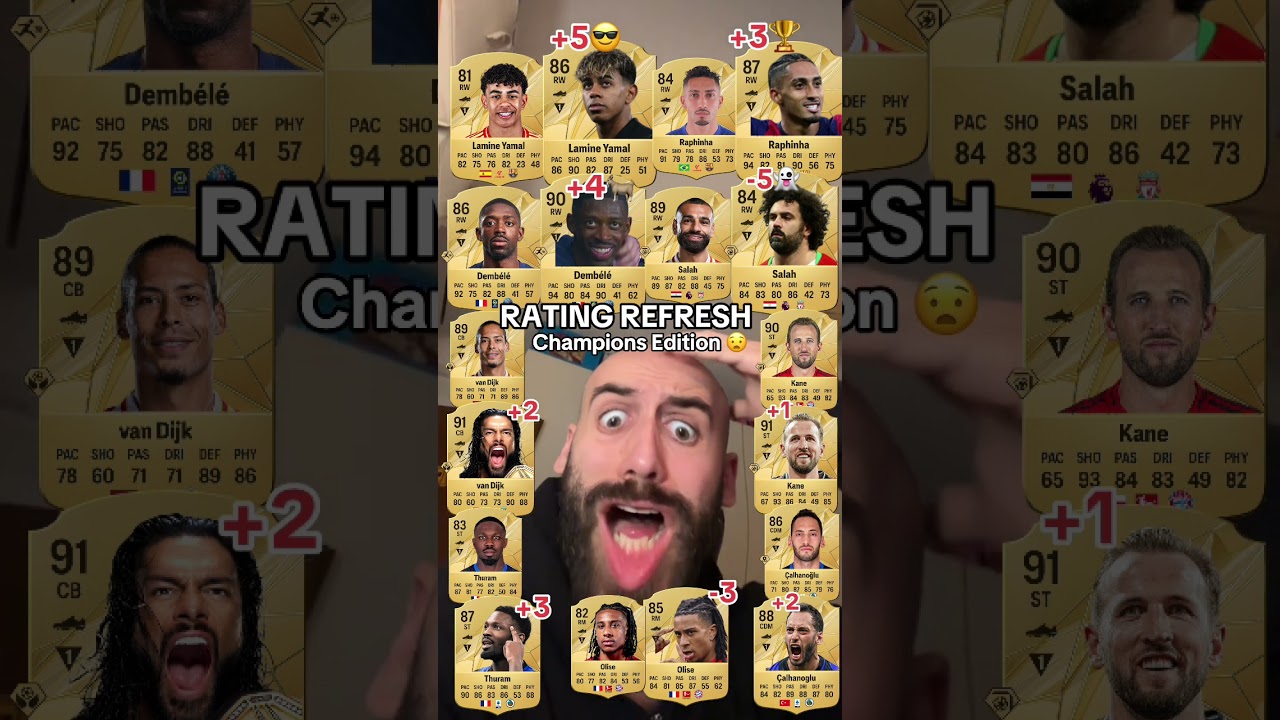 Lamine Yamal & Dembele on Rating refresh cards on eafc25