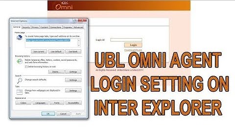 UBL OMNI AGENT LOGIN SETTING PC LAPTOP 2021 _ INTERNET EXPLORER OMNI SETTING _ OMNI WEB LINK