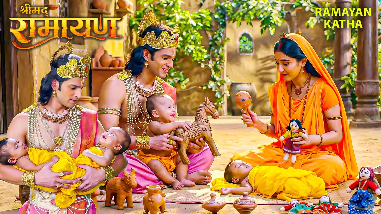 जब शत्रुघ्न लाए लव-कुश के लिए खिलौने, मासूमों से किया भरपूर लाड़-प्यार | Shrimad Ramayan #sitaram