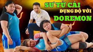 Đấu Vật Nữ-SƯ TỬ CÁI gặp DOREMON Hà Thu Phương Hà Nam. Traditional Vietnamese women's Wrestling.