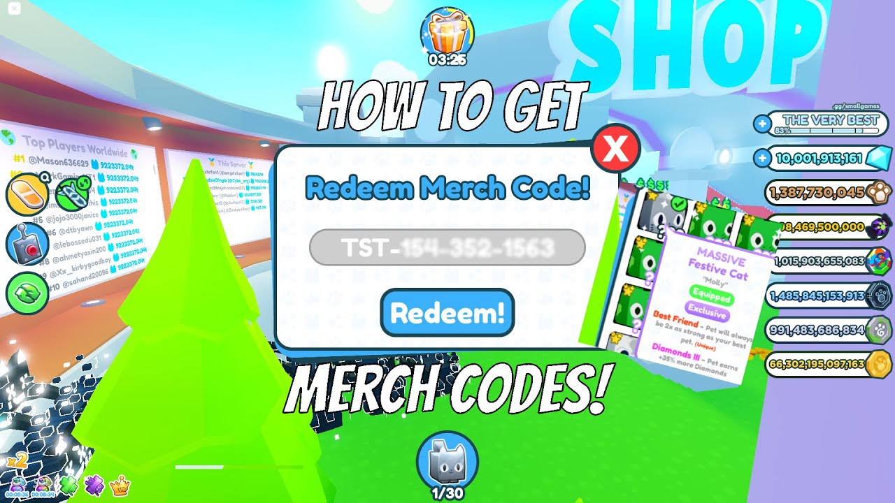 How To Get Pet Simulator Z MERCH CODES WITHOUT PARTNER Roblox Pet 