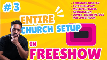 Church Setup with Automated Stage Displays, Timers and Livestream with OBS #freeshowtutorial #obs
