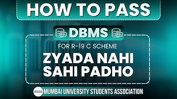 How to Pass DBMS | Top 6 most Important Question | Mumbai University | MUSA