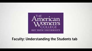Understanding the Students Tab