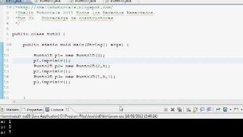 Tutorial Java 33  Sobrecargar Constructor