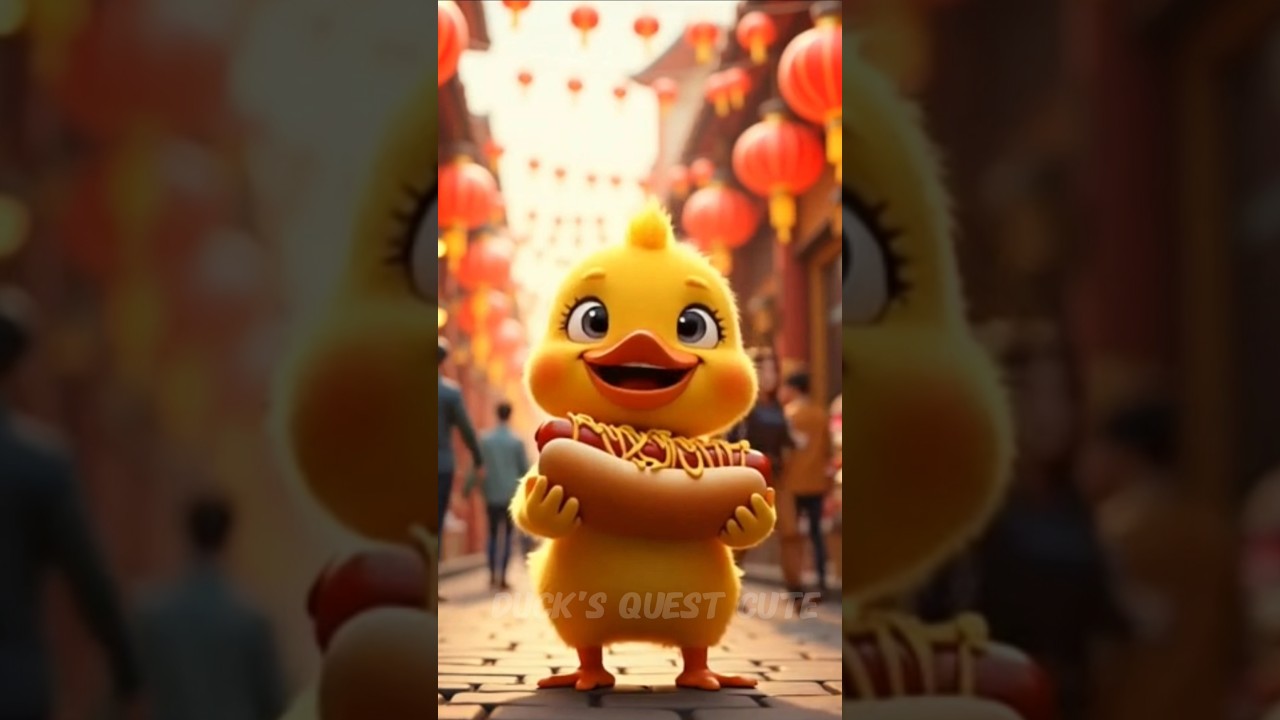 Ducks eat hotdog bread 