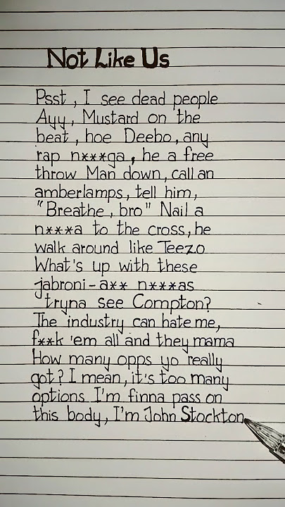 kendrick lamar not like us lyrics #kendrick #notlikeus #lyrics