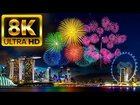 Happy New Year 2024 (8K UHD 60fps) - Beautiful New Year Fireworks Sounds