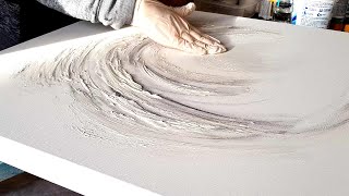 Let's Create a piece using POLYFILLA, ACRYLIC and WATER! (GORGEOUS WALL ART)