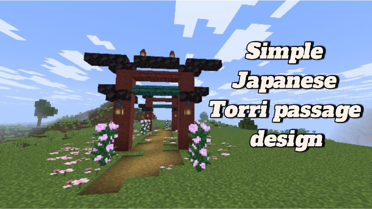 Minecraft Japanese Torri passage build tutorial..⛩️ マインクラフトの日本の鳥居建築 ...