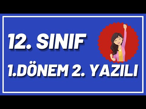 12. Sınıf İngilizce 1. Dönem 2. Yazılı