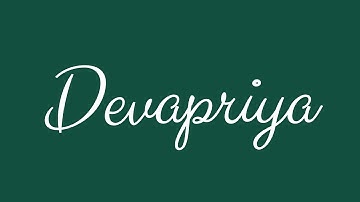 Learn how to Sign the Name Devapriya Stylishly in Cursive Writing