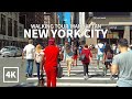 [4K] NEW YORK CITY - Garment District, Fashion Avenue, 34th Street, Midtown Manhattan, USA, Travel