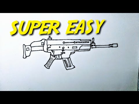 How To Draw Easy Scar L Drawing For Beginners Pubg Assault Rifle Easy Tutorial Youtube