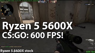 Best CPU For CS:GO: AMD Ryzen 5 5600X. Over 600 FPS!