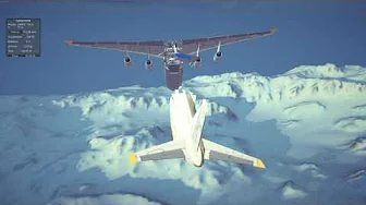 a Plane crash into the snowy Mountains
