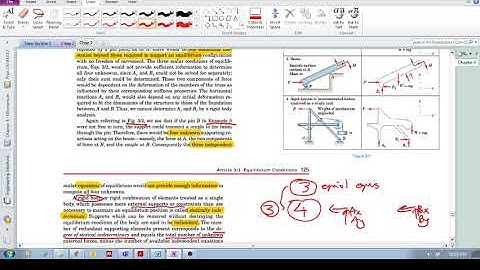 Chap 3.3 - Equilibrium conditions (e): Even more on constraints and statical determinancy