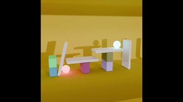 "Domino Chain Reaction with a Twist 🤯 | Satisfying Animation"