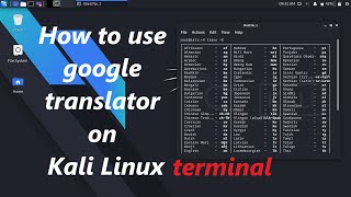 How to use google translator on Kali Linux terminal