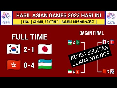 Hasil Final Asian Games 2023 Hari ini Korea Selatan vs Jepang