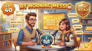 My Morning Mess! ☕️ How I Start My Day (A1-A2 English) | English Podcast #learnenglish #podcast